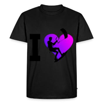 Kitesurfing Kite Kiten Kitesurfer Kitesurf - Men's Premium Organic T-Shirt - black - Front - Nico (187cm)