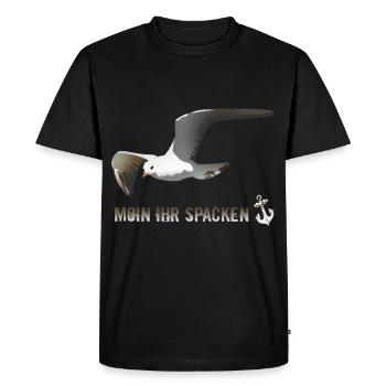 Moewe moin l’emballe - T-shirt Premium bio Homme - noir - Devant - Nico (187cm)
