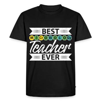 Best Teacher Ever Biologist Science B - Men's Premium Organic T-Shirt - black - Front - Nico (187cm)