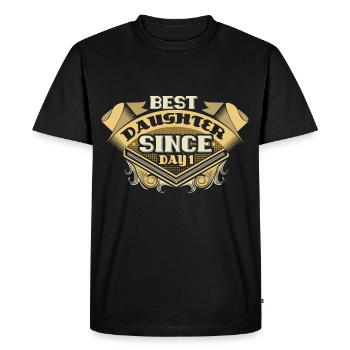 Cadeau fille fille - T-shirt Premium bio Homme - noir - Devant - Nico (187cm)
