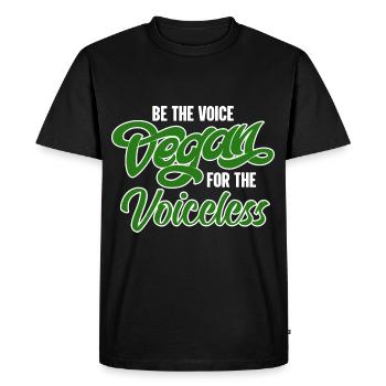 Véganisme végétalien - T-shirt Premium bio Homme - noir - Devant - Nico (187cm)