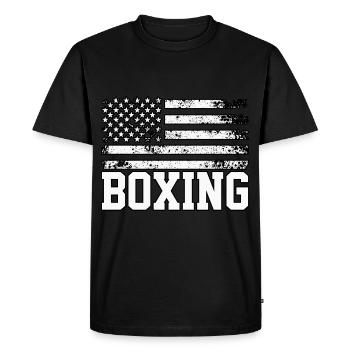 Boxing - Men's Premium Organic T-Shirt - black - Front - Nico (187cm)