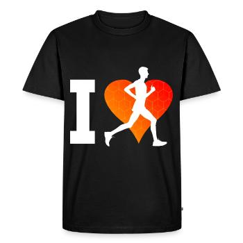 Hommes Cross Country Running Course à pied Course à pied - T-shirt Premium bio Homme - noir - Devant - Nico (187cm)
