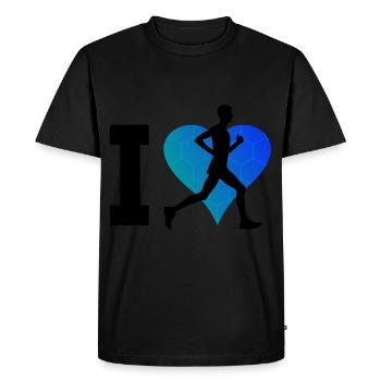Jogging Ski de fond Course Course Course à pied - T-shirt Premium bio Homme - noir - Devant - Nico (187cm)