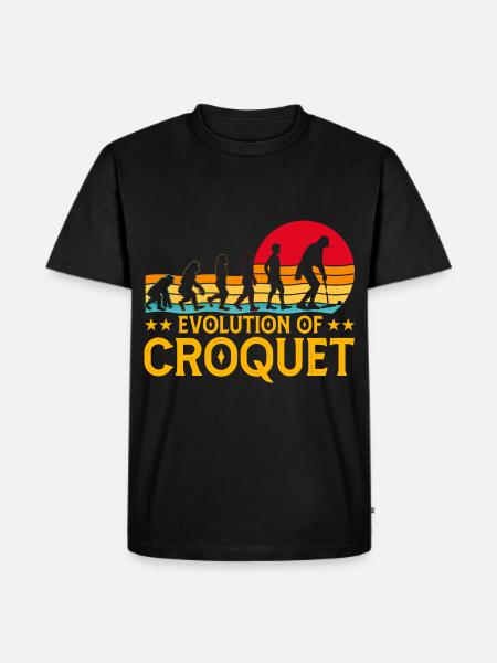 Evolution of Croquet - Men's Premium Organic T-Shirt - black