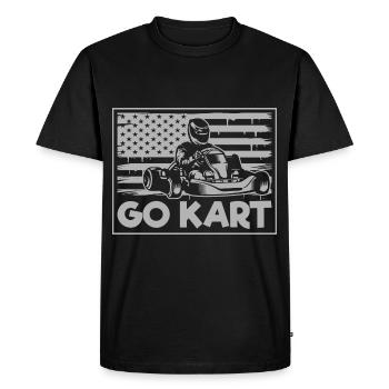 Go-Kart Go Kart Course de voiture - T-shirt Premium bio Homme - noir - Devant - Nico (187cm)
