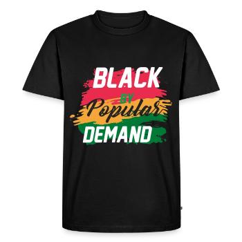Black History Month Black History - Men's Premium Organic T-Shirt - black - Front - Nico (187cm)