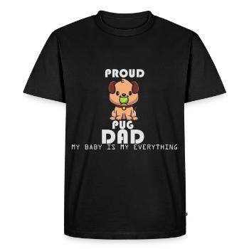 Fier Carlin Papa Mon Bébé Est Mon Carlin Tout le Monde P - T-shirt Premium bio Homme - noir - Devant - Nico (187cm)