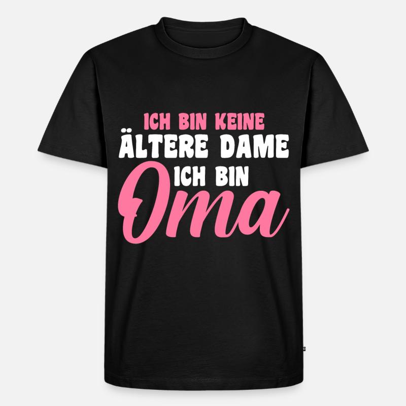 Großmutter Großmama Omi Oma - Männer Premium Bio T-Shirt - Schwarz