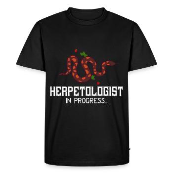 Herpétologie Reptiles Herpétologiste Lézards - T-shirt Premium bio Homme - noir - Devant - Nico (187cm)