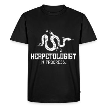Herpétologie Reptiles Herpétologiste Lézards - T-shirt Premium bio Homme - noir - Devant - Nico (187cm)