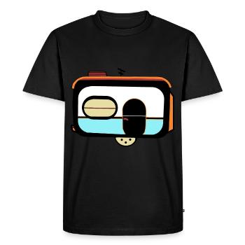 Caravane Caravane Remorque Vacances Loisirs - T-shirt Premium bio Homme - noir - Devant - Nico (187cm)