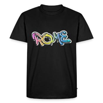 Rome Rome Italie Ville Graffiti Spray Sprayer - T-shirt Premium bio Homme - noir - Devant - Nico (187cm)