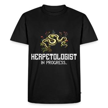 Herpétologie Reptiles Herpétologiste Lézards - T-shirt Premium bio Homme - noir - Devant - Nico (187cm)