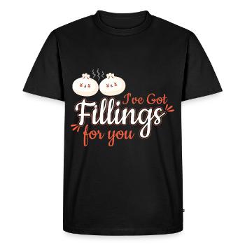 Ive Got Fillings For You - Men's Premium Organic T-Shirt - black - Front - Nico (187cm)