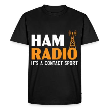 Ham Radio It is a contact sport operator Ham wheel - Men's Premium Organic T-Shirt - black - Front - Nico (187cm)