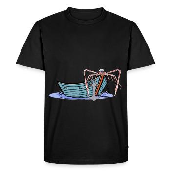 marin marin marin marin Moin ahoy crabe - T-shirt Premium bio Homme - noir - Devant - Nico (187cm)