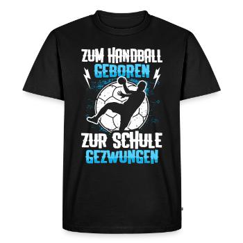 Handball sport handball handball cadeau - T-shirt Premium bio Homme - noir - Devant - Nico (187cm)