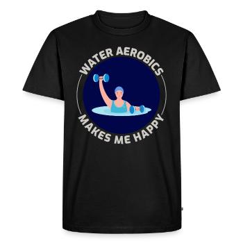 Aquagym Fitness aquatique Aqua Exercice - T-shirt Premium bio Homme - noir - Devant - Nico (187cm)