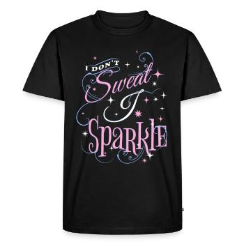 JE NE TRANSPIRE PAS J’ÉTINCELE - T-shirt Premium bio Homme - noir - Devant - Nico (187cm)