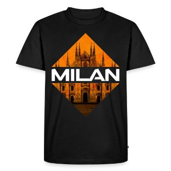 Milan Milan Italy City Skyline Home Love - Men's Premium Organic T-Shirt - black - Front - Nico (187cm)