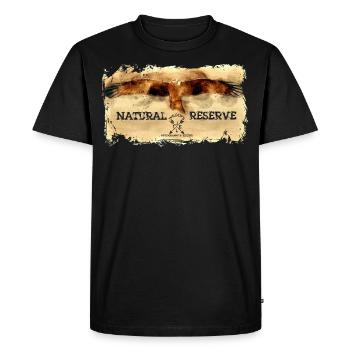 Série "RESERVE NATURELLE" - Milan noir - T-shirt Premium bio Homme - noir - Devant - Nico (187cm)