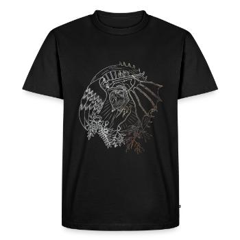 Ange Diable Gothique - T-shirt Premium bio Homme - noir - Devant - Nico (187cm)