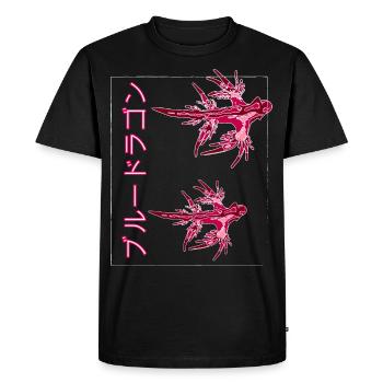 draggon bleu, glaucus bleu, escargot de mer bleu - T-shirt Premium bio Homme - noir - Devant - Nico (187cm)