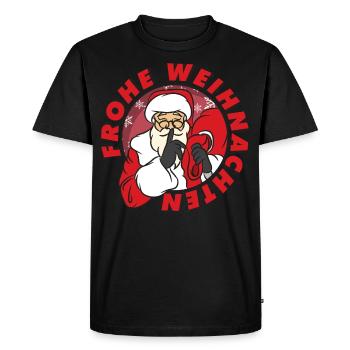Noël Saint-Nicolas Joyeux Noël Avent Noël - T-shirt Premium bio Homme - noir - Devant - Nico (187cm)