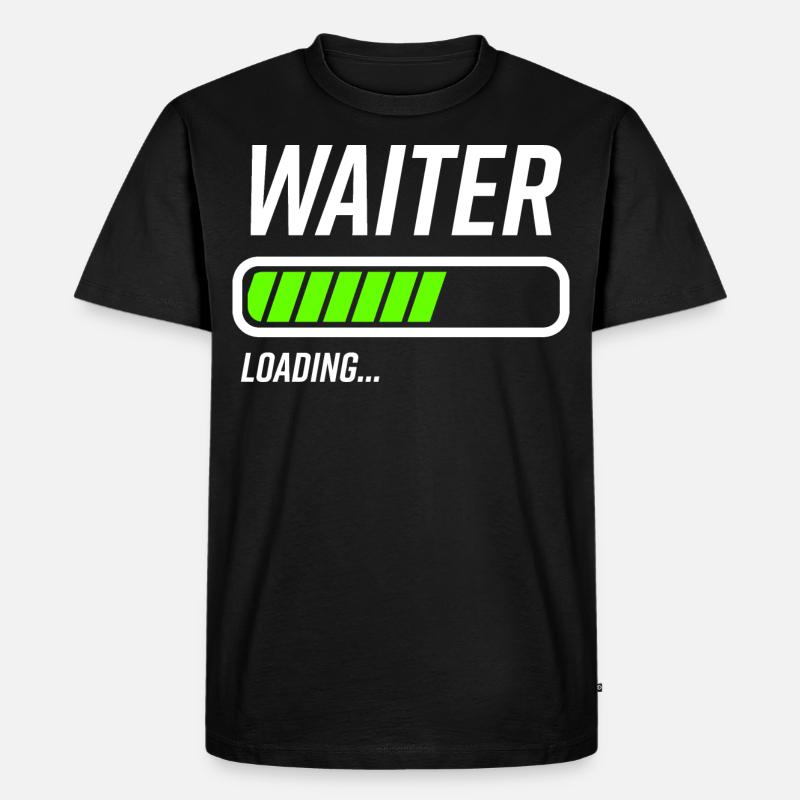 Waiter Loading Bar - Men's Premium Organic T-Shirt - black