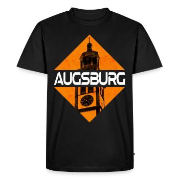 Augsburg Germany City Skyline Home Love - Men's Premium Organic T-Shirt - black - Front - Nico (187cm)