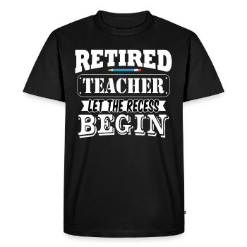 «Unsuccessful à la retraite laisse la récréation - T-shirt Premium bio Homme - noir - Devant - Nico (187cm)