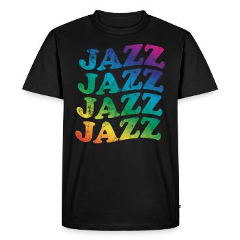 Jazz Rétro - T-shirt Premium bio Homme - noir - Devant - Nico (187cm)