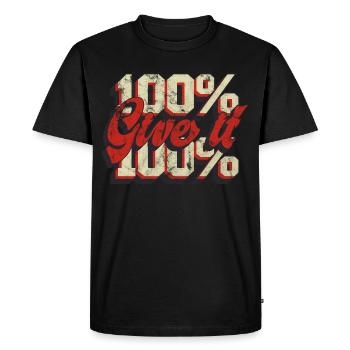 100% 100% devis - T-shirt Premium bio Homme - noir - Devant - Nico (187cm)