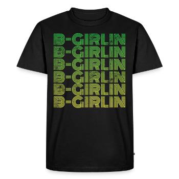 B-Girlin Breakdance Girl - Men's Premium Organic T-Shirt - black - Front - Nico (187cm)