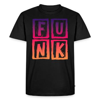 Funk Musique Rétro - T-shirt Premium bio Homme - noir - Devant - Nico (187cm)