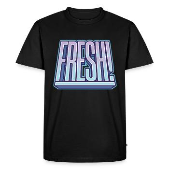 Fresh Quote Gift - Men's Premium Organic T-Shirt - black - Front - Nico (187cm)