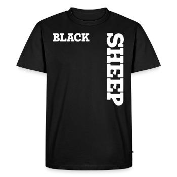 Black Sheep Rétro - T-shirt Premium bio Homme - noir - Devant - Nico (187cm)
