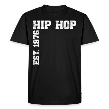Hip Hop Est. 1976 - T-shirt Premium bio Homme - noir - Devant - Nico (187cm)