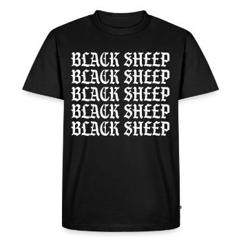 Black Sheep Vintage - T-shirt Premium bio Homme - noir - Devant - Nico (187cm)