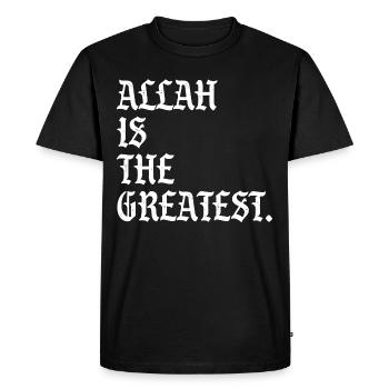 Allah est le plus grand - T-shirt Premium bio Homme - noir - Devant - Nico (187cm)