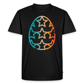 Colorful Easter Egg Star Design - Men's Premium Organic T-Shirt - black - Front - Nico (187cm)