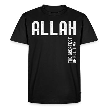 Allah le plus grand de tous les temps - T-shirt Premium bio Homme - noir - Devant - Nico (187cm)