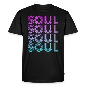 Musique soul - T-shirt Premium bio Homme - noir - Devant - Nico (187cm)