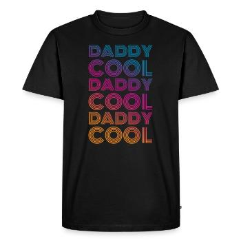 Papa Cool - T-shirt Premium bio Homme - noir - Devant - Nico (187cm)