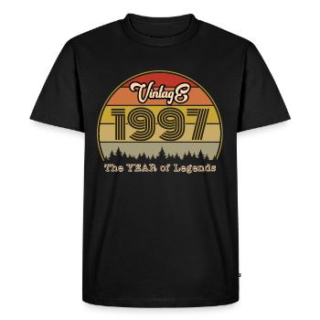 Millésime 1997 - T-shirt Premium bio Homme - noir - Devant - Nico (187cm)