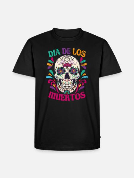 Dia de los muertos - Premium luomulaatuinen miesten t-paita - musta