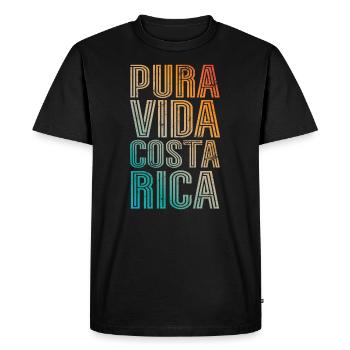 Pura Vida Costa Rica - T-shirt Premium bio Homme - noir - Devant - Nico (187cm)