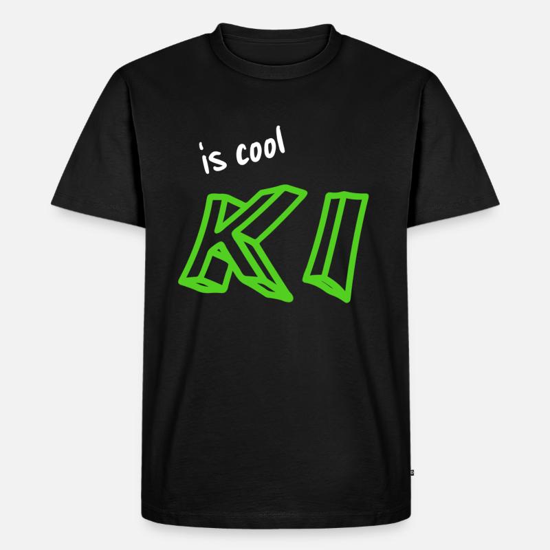 Ki is cool - Männer Premium Bio T-Shirt - Schwarz