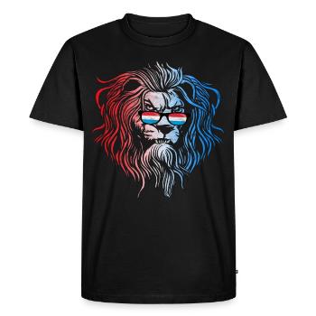 Luxembourg - T-shirt Premium bio Homme - noir - Devant - Nico (187cm)